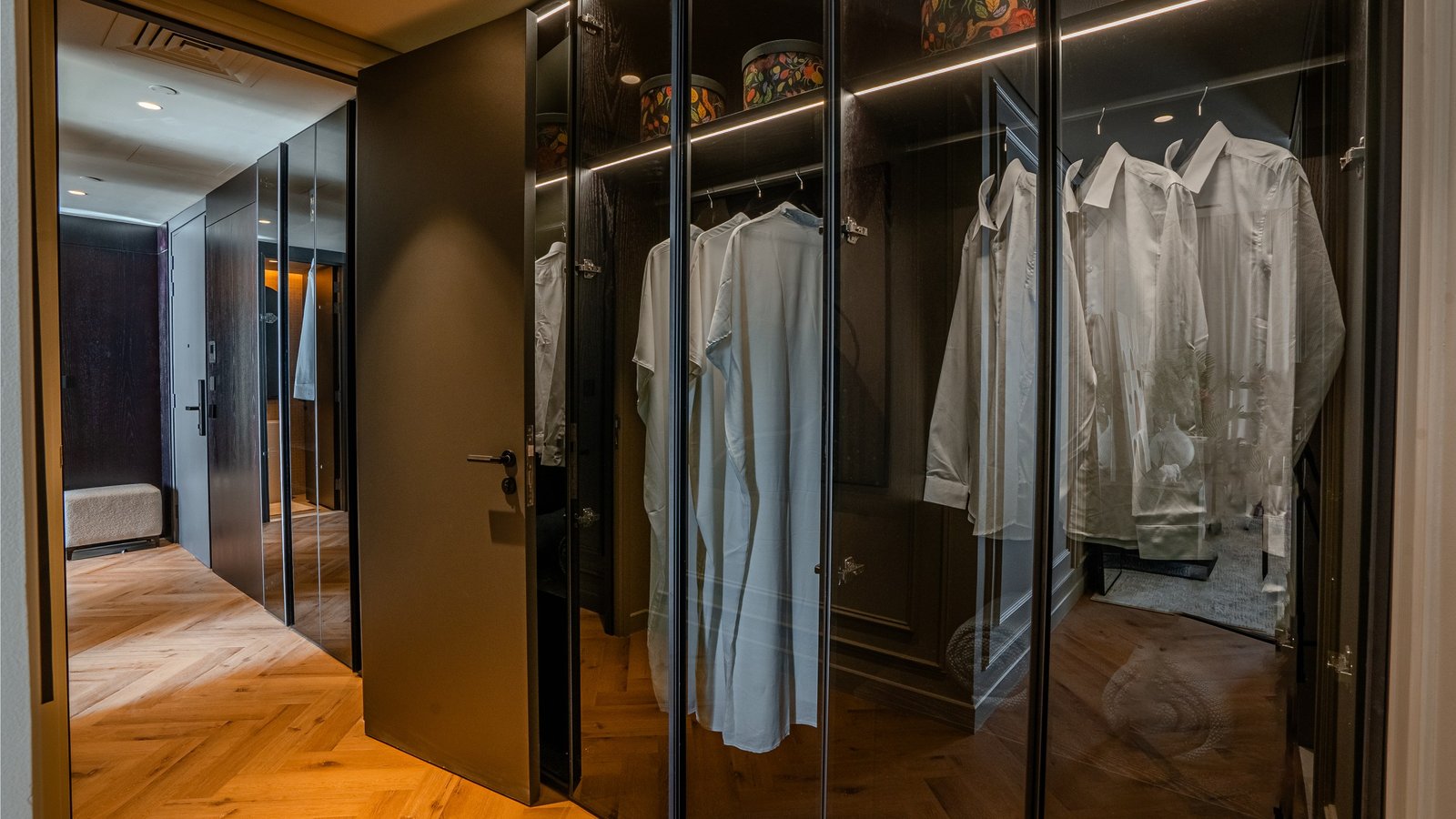 Master bedroom and hall way